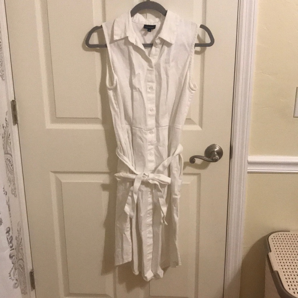 White Collard Dress